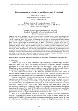 Din&acirc;mica temporal da cobertura de macr&oacute;fitas nos lagos de Mamirau&aacute;