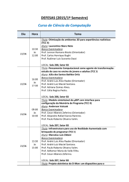 DEFESAS (2015/1&ordm; Semestre) Curso de Ci&ecirc;ncia da