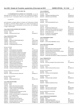 di&aacute;rio oficial n&ordm; 3.144 de 26 de maio de 2010