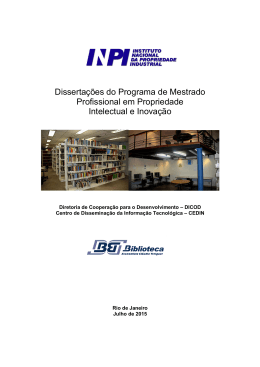 Disserta&ccedil;&otilde;es do Programa de Mestrado Profissional em