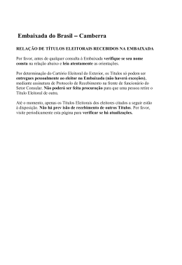 Embaixada do Brasil – Camberra