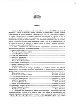 Ata n.º 7 - Câmara Municipal de Matosinhos