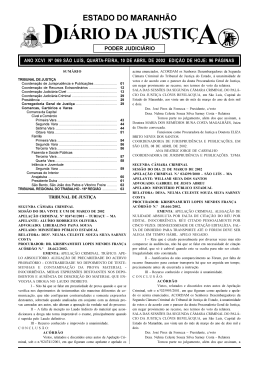 I&Aacute;RIO DA JUSTI&Ccedil; - Portal do Poder Judici&aacute;rio do Estado do Maranh&atilde;o