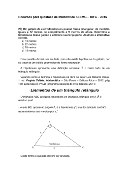“ Elementos de um triângulo retângulo