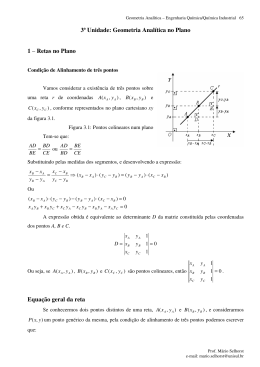 Geometria Anal&iacute;tica no Plano 1 - Curso de Engenharia Qu&iacute;mica