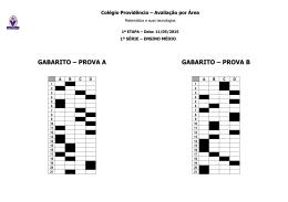 Col&eacute;gio Provid&ecirc;ncia &ndash; Avalia&ccedil;&atilde;o por &Aacute;rea