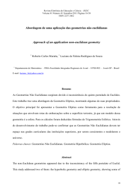 Abordagem de uma aplica&ccedil;&atilde;o das geometrias n&atilde;o euclidianas