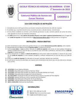 Prova - Concursos BioRio
