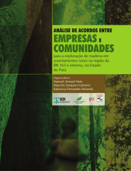 An&aacute;lise de Acordos entre Empresas e Comunidades para a