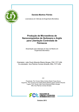 Produ&ccedil;&atilde;o de Microesferas de Nanocomp&oacute;sitos de Quitosano e