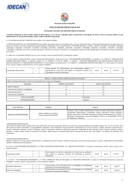 Retifica&ccedil;&atilde;o I Concurso Al&eacute;m Para&iacute;ba MG 26 10 2015