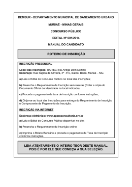 Edital do Concurso - &Aacute;gora Consultoria