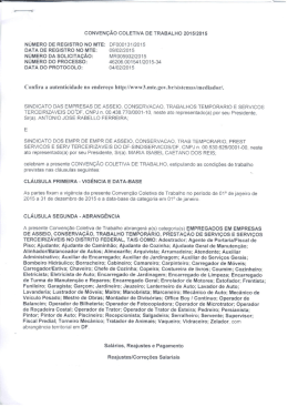 Convenção Coletiva Empresas de Anseio, Conservação e