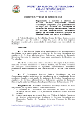 prefeitura municipal de turvol&acirc;ndia estado de minas gerais