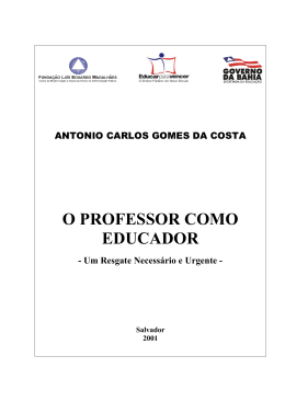 O PROFESSOR COMO EDUCADOR
