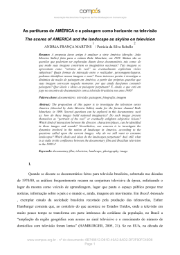 As partituras de AM&Eacute;RICA e a paisagem como horizonte