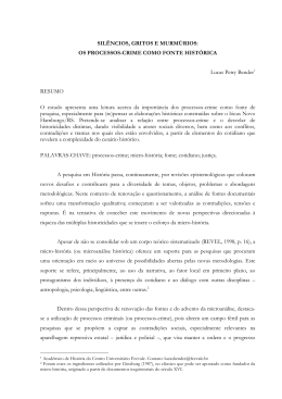 sil&ecirc;ncios, gritos e murm&uacute;rios: os processos