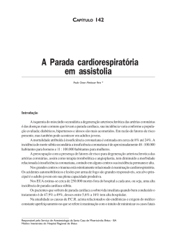 A parada cardiorespirat&oacute;ria em assistolia