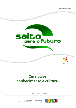 Curr&iacute;culo: conhecimento e cultura - Portal do Professor