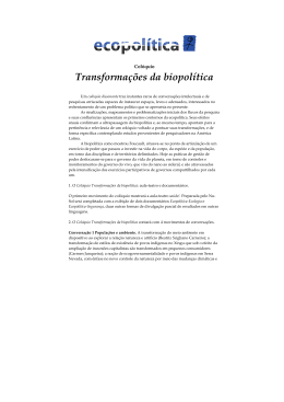 Transformações da biopolítica - PUC-SP