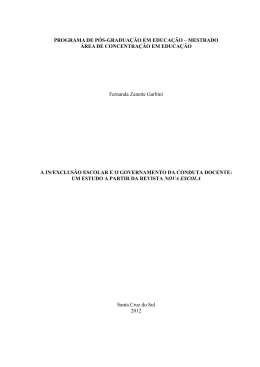 PROGRAMA DE P&Oacute;S-GRADUA&Ccedil;&Atilde;O EM EDUCA&Ccedil;&Atilde;O &ndash; MESTRADO