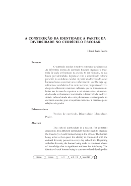 a constru&ccedil;&atilde;o da identidade a partir da diversidade no curr&iacute;culo escolar