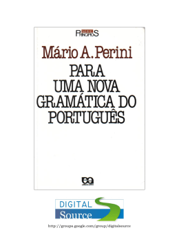para uma nova gramática do português