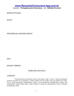 PORTUGU&Ecirc;S PARA CONCURSOS
