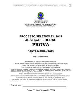 Prova aplicada em 31/03/2015. - Justi&ccedil;a Federal do Rio Grande do