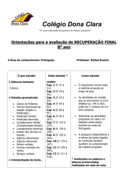 Portugu&ecirc;s turno da manh&atilde;