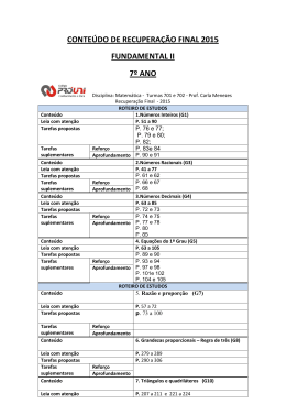 7&ordm; Ano