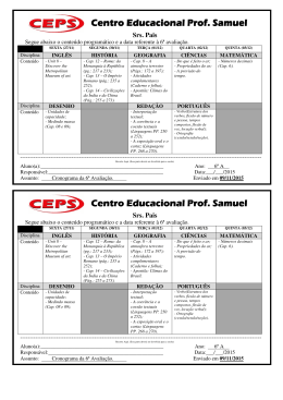 6&ordm; AO 9&ordm; ANO - Centro Educacional Professor Samuel