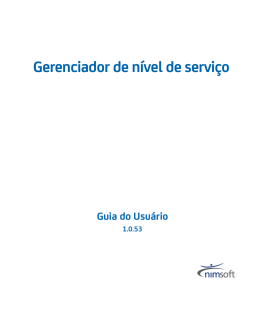 Capítulo 4: Guia do Usuário do Gerenciador de Nível de Serviço