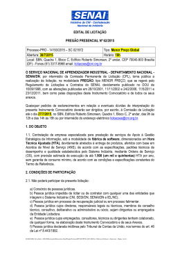 EDITAL DE LICITA&Ccedil;&Atilde;O PREG&Atilde;O PRESENCIAL