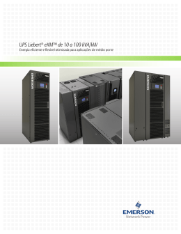 UPS Liebert® eXM™ de 10 a 100 kVA/kW