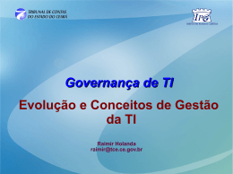 Governan&ccedil;a de TI - IPC