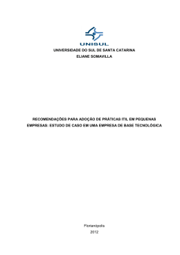 recomenda&ccedil;&otilde;es para ado&ccedil;&atilde;o de pr&aacute;ticas itil em