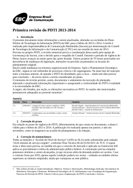Primeira revisão do PDTI 2013-2014