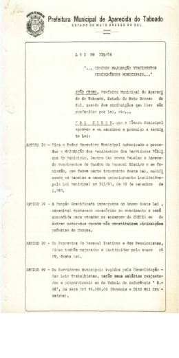 LEI 329 - Prefeitura Municipal de Aparecida do Taboado