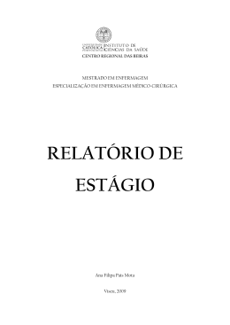 Relatorio de Estagio - Ana Filipa Pais Mota