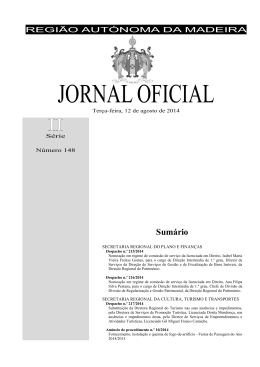 JORNAL OFICIAL - Governo Regional da Madeira