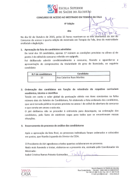 Resultados - Escola Superior de Saúde do Alcoitão