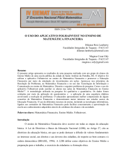 o uso do aplicativo folhainvest no ensino de matemática