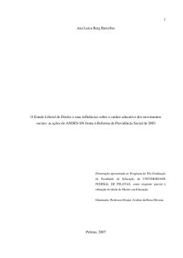 1 Ana Luiza Berg Barcellos O Estado Liberal de Direito e