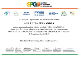 ANA LUIZA FERNANDES - Universidade Metodista de S&atilde;o Paulo