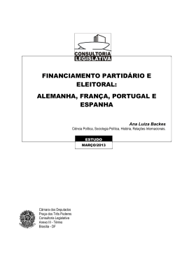 Financiamento partid&aacute;rio e eleitoral