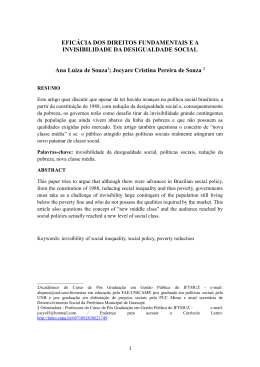 EFIC&Aacute;CIA DOS DIREITOS FUNDAMENTAIS E A INVISIBILIDADE