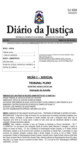 DJ 3558 - Tribunal de Justiça do Estado do Tocantins