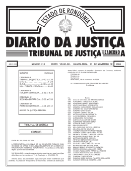 TRIBUNAL 17-11-2004 - Tribunal de Justiça de Rondônia