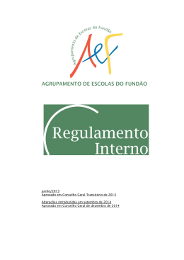AGRUPAMENTO DE ESCOLAS DO FUND&Atilde;O